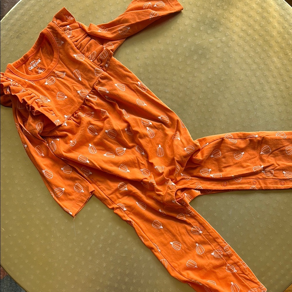 Carter's Festive Orange Pumpkin Onesie